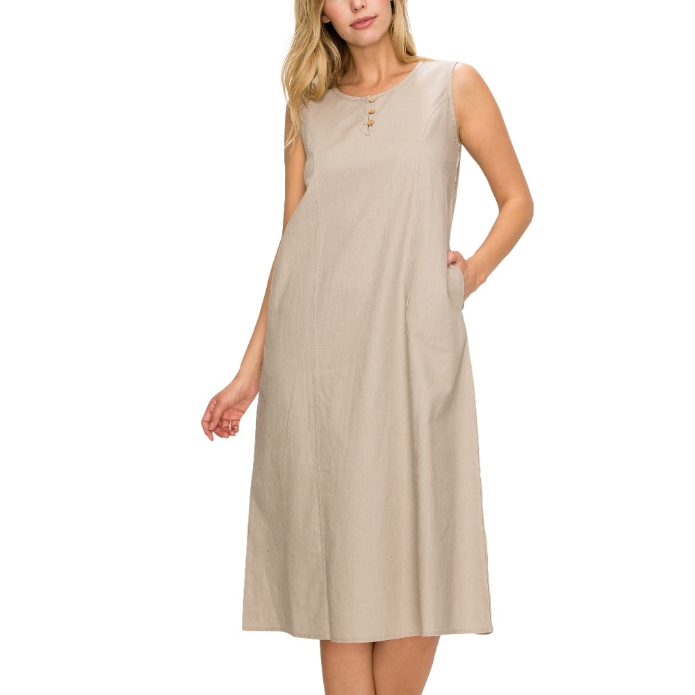 Poplooks Linen Dress